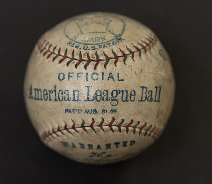 1923 Detroit Tigers Team Signed Official Reach AL Baseball w. 3 HOFers - Ty Cobb, Heinie Manush, Harry Heilmann