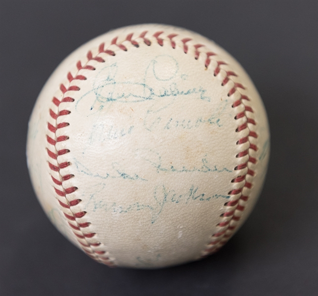 1957 Brooklyn Dodgers Team Signed Baseball w. Roy Campanella Pre-Accident Signature