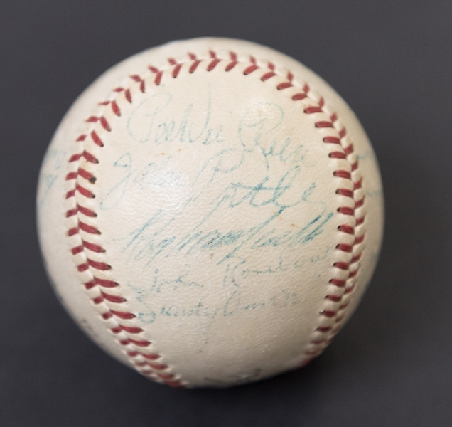 1957 Brooklyn Dodgers Team Signed Baseball w. Roy Campanella Pre-Accident Signature
