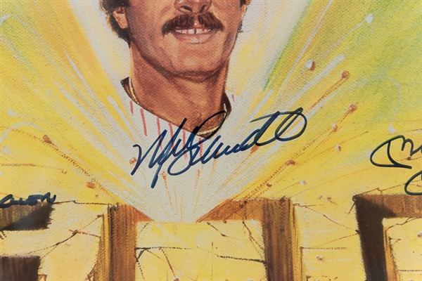 500 Home Run Club Signed & Framed Photo - 12 Autographs inc. Mickey Mantle, & Artist Ron Lewis!