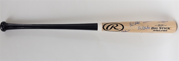 2016 Phillies Team Signed Bat w. Howard & Herrera