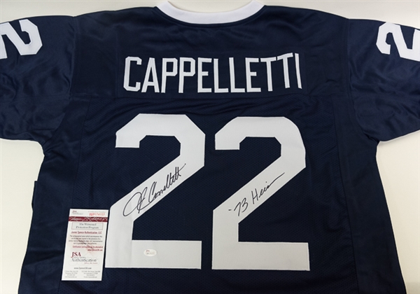 John Cappelletti Signed Penn State Style Jersey - JSA (Inscribed 73 Heisman)