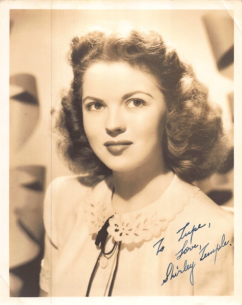 Shirley Temple Signed 8x10 Sepia Toned Photo - JSA COA