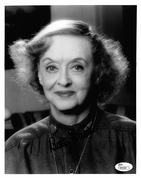Bette Davis Signed Black & White 8x10 Photo - JSA COA