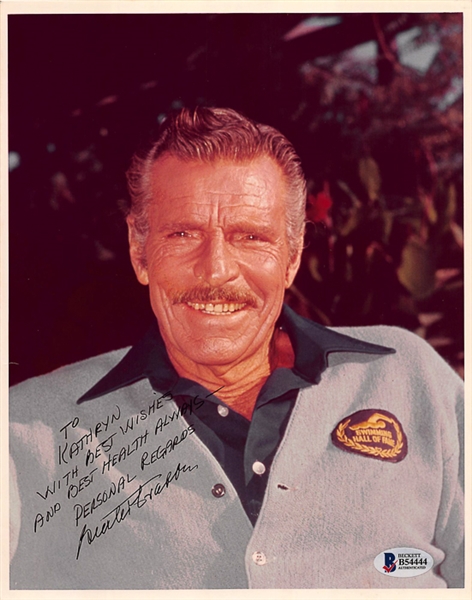 Lot Of 3 Celebrity Signed Cuts & Photos w. Buster Crabbe - Beckett COA