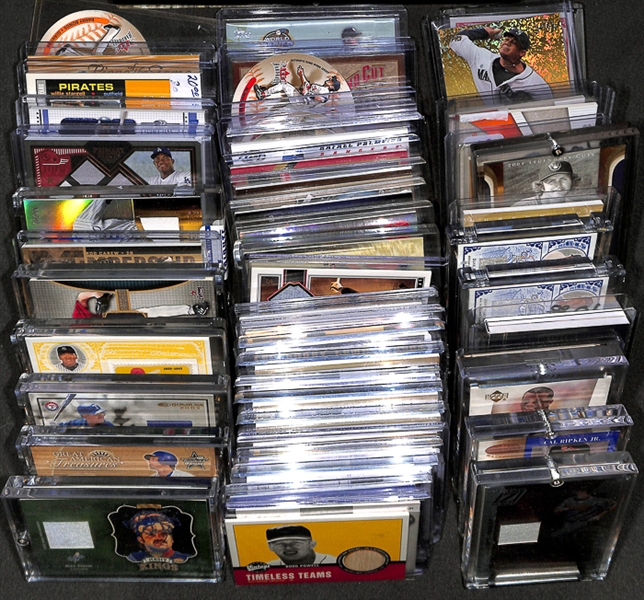 Lot Of 53 Baseball HOF & Stars Relic Cards w. Ripken & Griffey