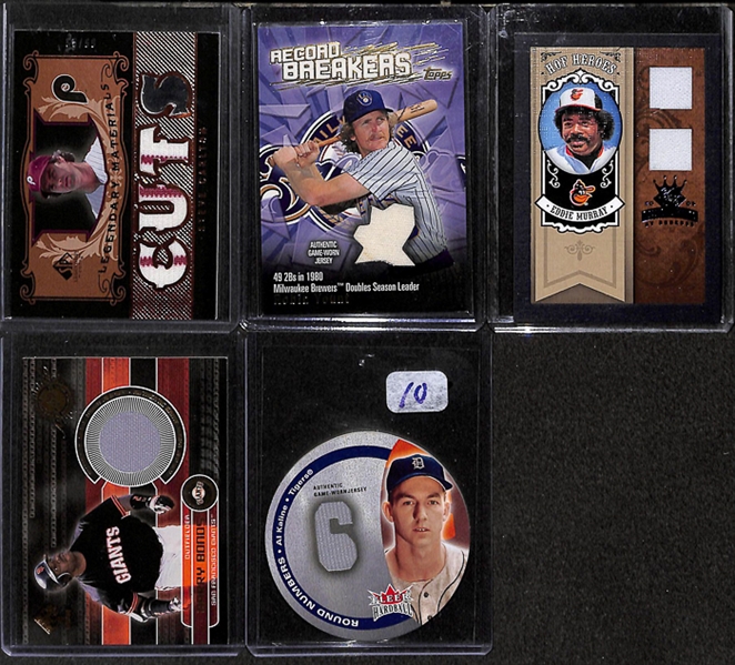 Lot Of 70 Baseball HOF & Stars Relic Cards w. George Sisler
