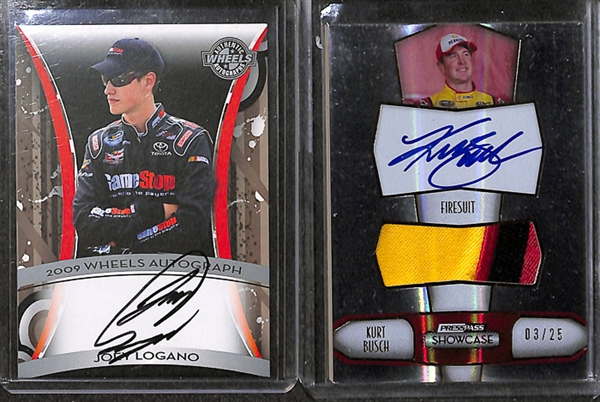 Lot Of 8 NASCAR Autograph/Relic/Numbered Cards w. Danica Patrick