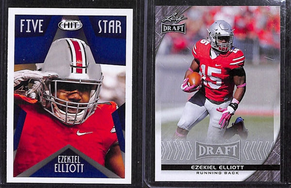 Lot Of 125 Football 2016 Rookie Cards w. Prescott & Elliott
