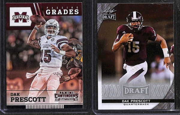 Lot Of 125 Football 2016 Rookie Cards w. Prescott & Elliott