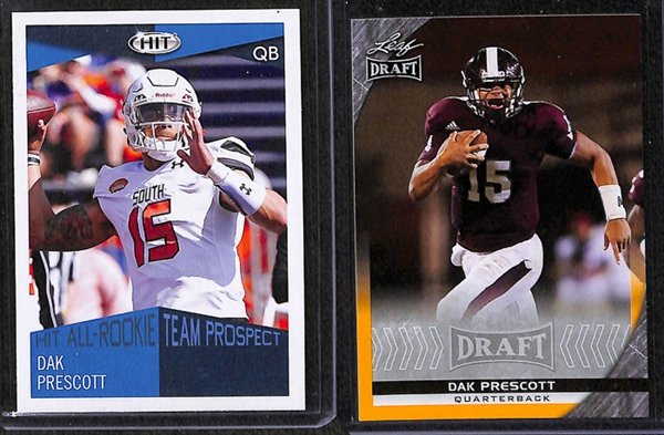 Lot Of 125 Football 2016 Rookie Cards w. Prescott & Elliott