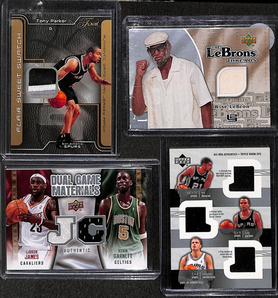 Lot Of 63 Basketball Relic Cards w. Kobe & LeBron