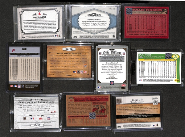 Lot Of 16 Baseball Stars Autograph Cards w. David Ortiz