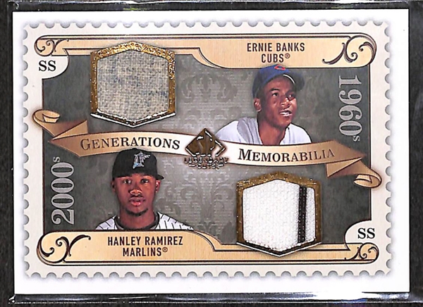 Lot Of 30 Baseball Multi-Player Relic Cards w. Ernie Banks