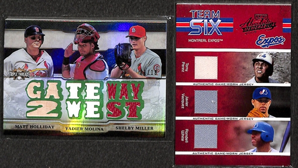 Lot Of 30 Baseball Multi-Player Relic Cards w. Ernie Banks