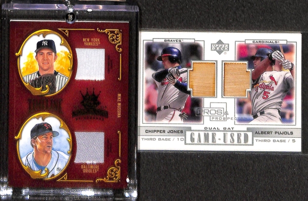Lot Of 30 Baseball Multi-Player Relic Cards w. Ernie Banks