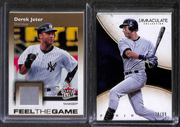 Lot Of 14 Derek Jeter Relic & Insert Cards