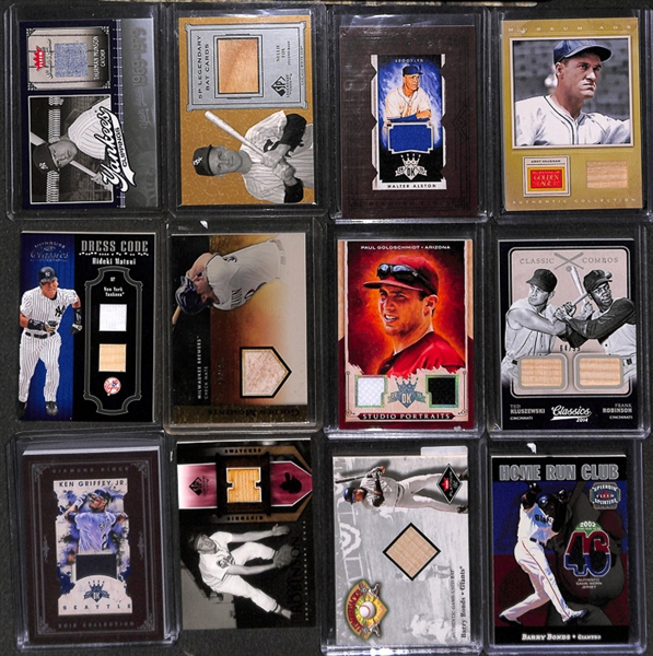 Lot Of 47 Baseball HOF & Stars Relic Cards w. Griffey Jr.