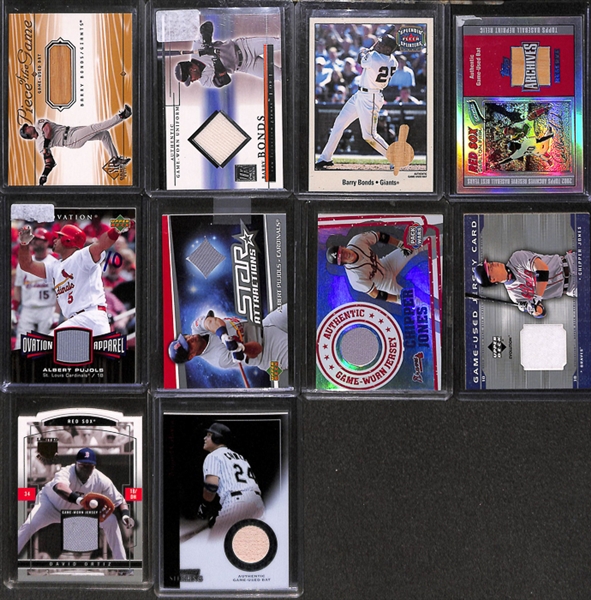 Lot Of 47 Baseball HOF & Stars Relic Cards w. Griffey Jr.