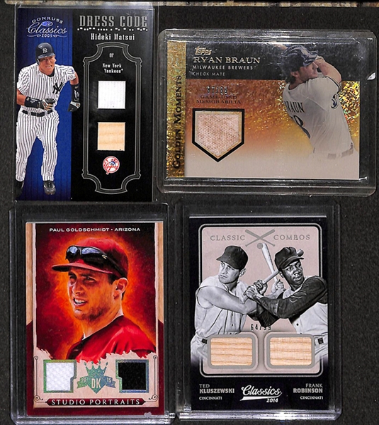 Lot Of 47 Baseball HOF & Stars Relic Cards w. Griffey Jr.