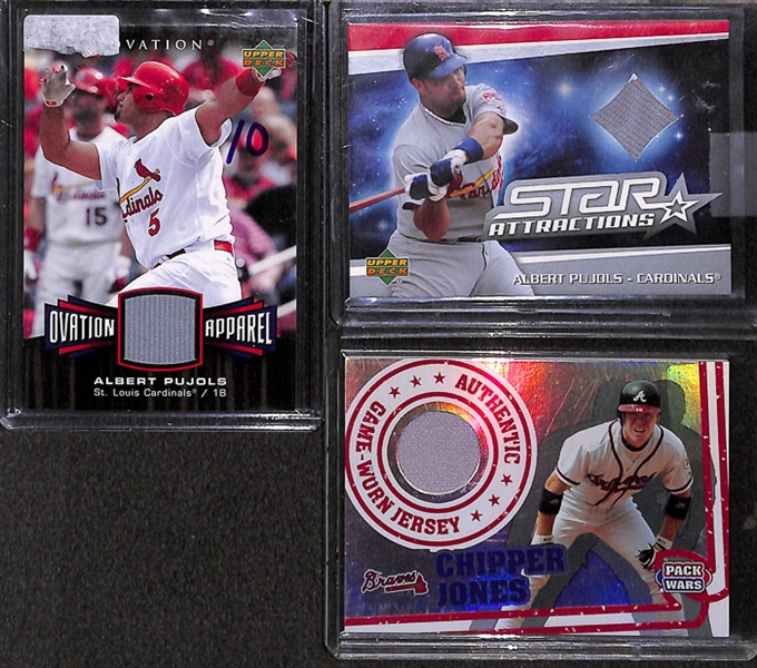 Lot Of 47 Baseball HOF & Stars Relic Cards w. Griffey Jr.
