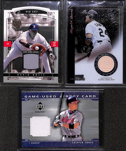 Lot Of 47 Baseball HOF & Stars Relic Cards w. Griffey Jr.