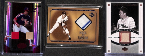 Lot Of 41 Baseball HOF & Relic Cards w. Morgan/Schmidt/ Ripken