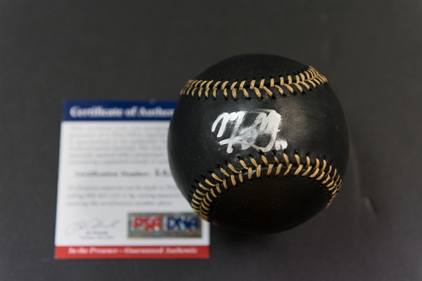 Manny Machado Signed Black MLB Baseball - PSA
