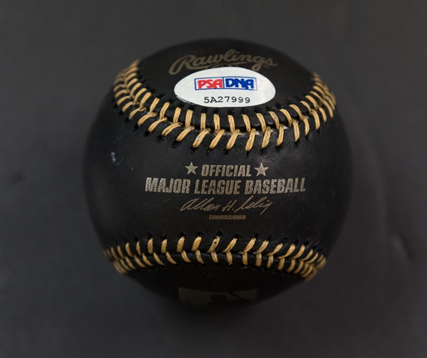 Manny Machado Signed Black MLB Baseball - PSA
