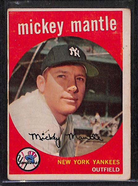 1959 Topps #10 Mickey Mantle Card