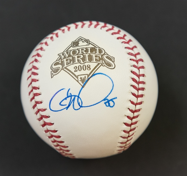 Ryan Howard & Cole Hamels Signed 2008 World Series Baseballs - JSA