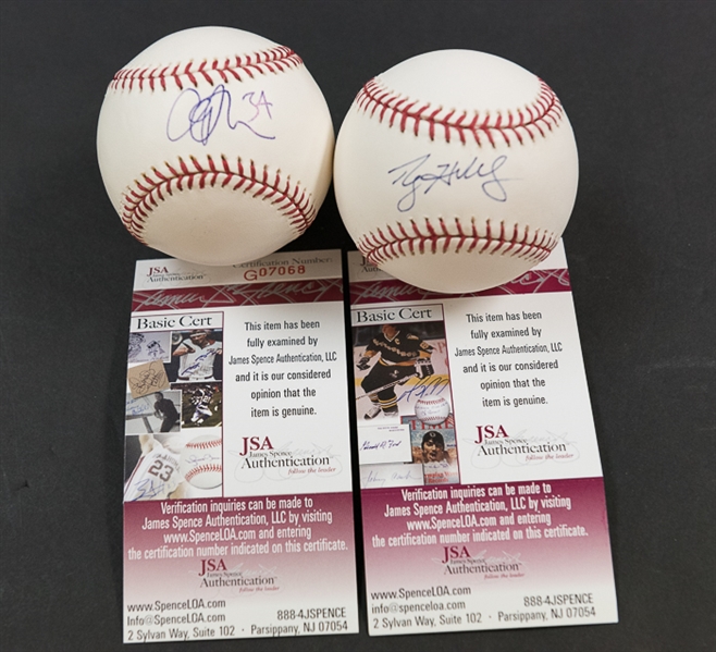 Roy Halladay & Cliff Lee Signed Baseballs - JSA
