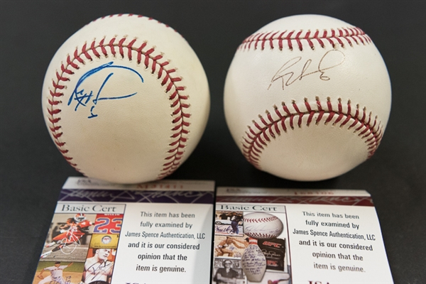Lot Of 2 Ryan Howard Signed Baseballs - JSA
