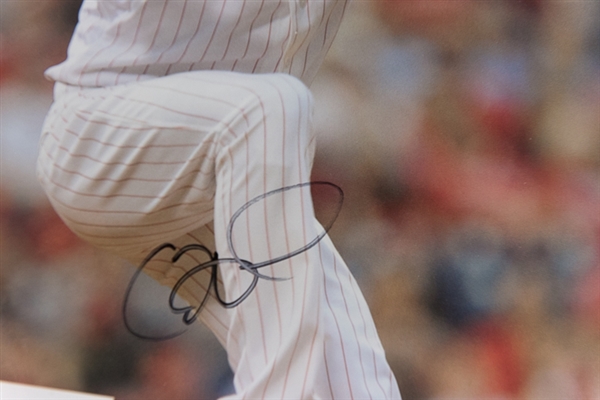 Cole Hamels Signed & Matted 8x10 Photo Card - JSA