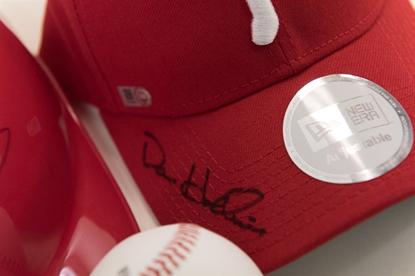 Phillies Signed Hats/Helmet/Baseball Lot w. Darren Daulton - JSA/MLB