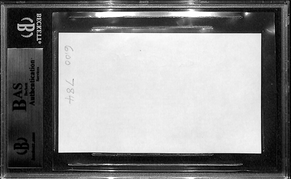 Mickey Mantle Autographed Index Card - Beckett Authentic