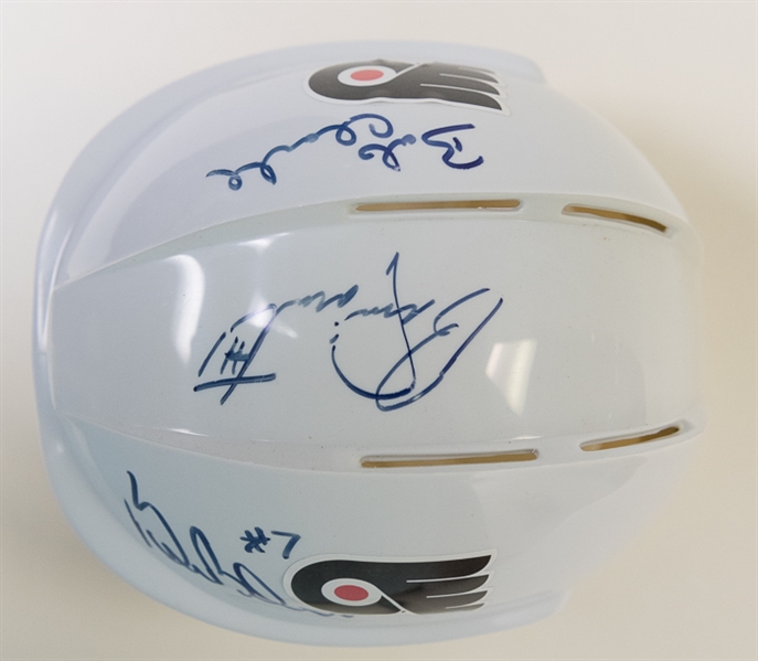 Flyers Mini Helmet Signed By Clarke/Parent/Barber