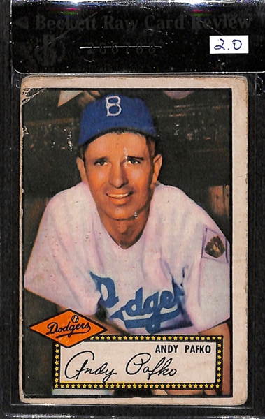 1952 Topps #1 Andy Pafko Red Back BVG 2 