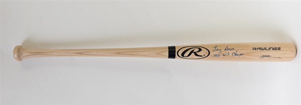 Larry Bowa Signed & Inscribed Rawlings Baseball Bat - JSA
