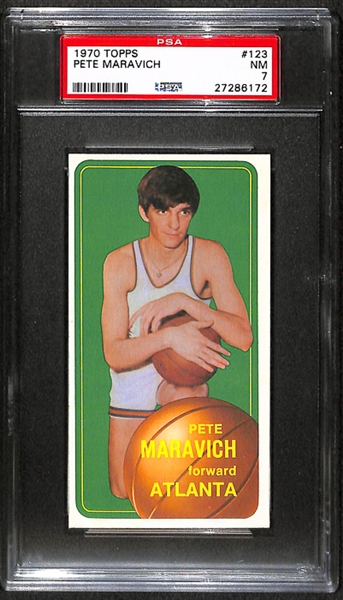 1970 Topps Pete Maravich Rookie #123 PSA 7 NM