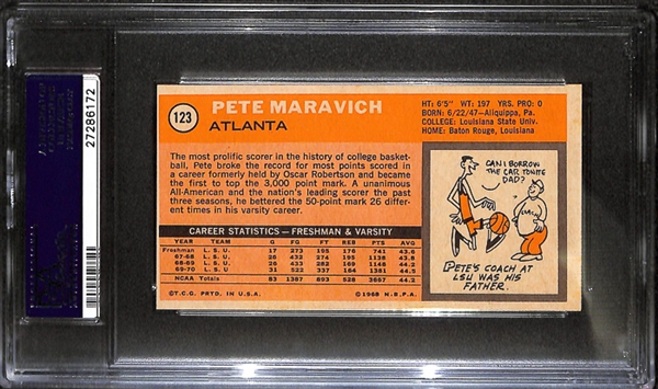 1970 Topps Pete Maravich Rookie #123 PSA 7 NM