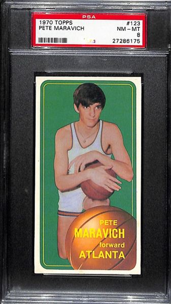 1970 Topps Pete Maravich Rookie #123 PSA 8 NM-MT