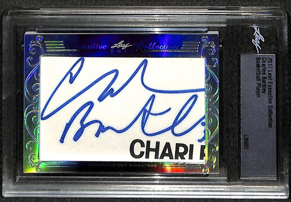 2017 Leaf Executive Collection Charles Barkley Cut Autograph Card