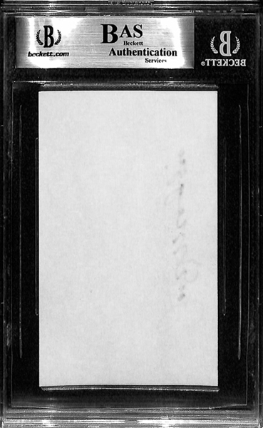 Joe DiMaggio Autographed Index Card - Beckett Authentic