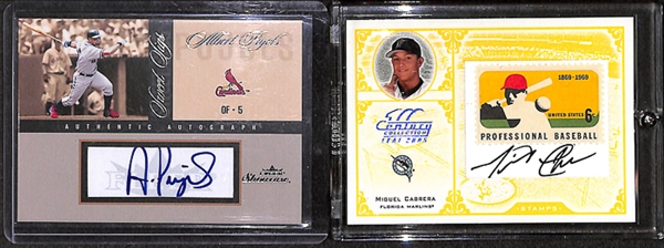 Albert Pujols & Miguel Cabrera Autograph Cards