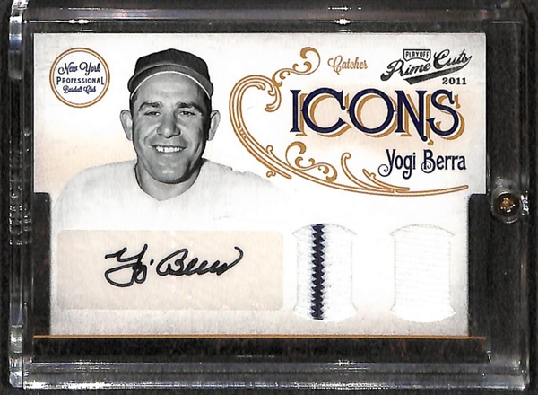 Lot Of 3 Certified Autograph Cards - (1) Nolan Ryan & (2) Yogi Berra