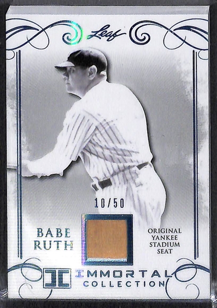 Lot Of 4 2017 Leaf Babe Ruth Collection Yankee Stadium Seat Relic Cards