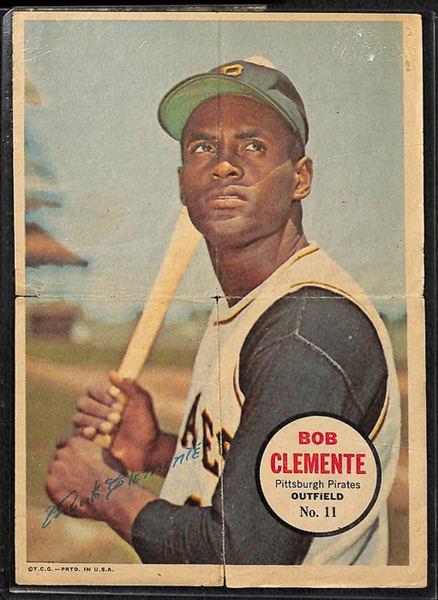 Lot of (22) 1967 Topps Pin-Ups 5x 7 Sheets w/ Mantle and Clemente