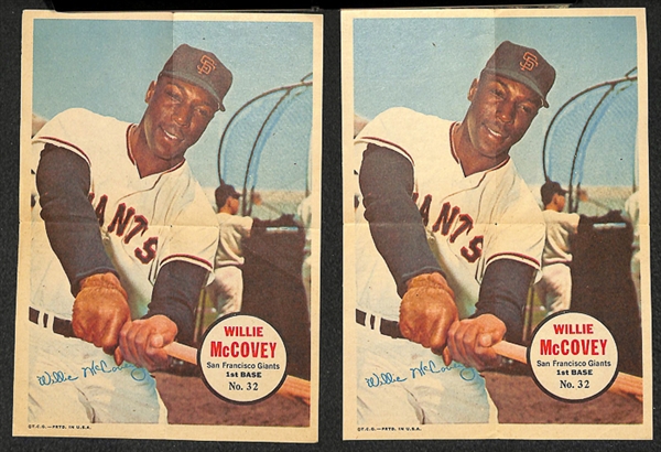 Lot of (22) 1967 Topps Pin-Ups 5x 7 Sheets w/ Mantle and Clemente