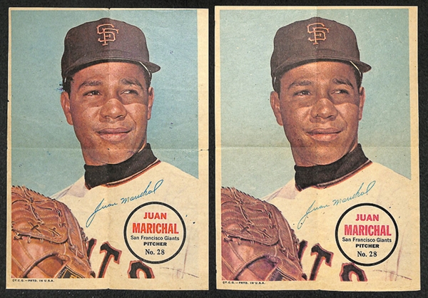 Lot of (22) 1967 Topps Pin-Ups 5x 7 Sheets w/ Mantle and Clemente